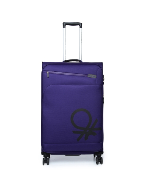 United Colors of Benetton Unisex Purple Large Trolley Suitcase