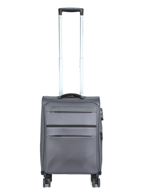 United Colors of Benetton Unisex Grey Cabin Trolley Suitcase