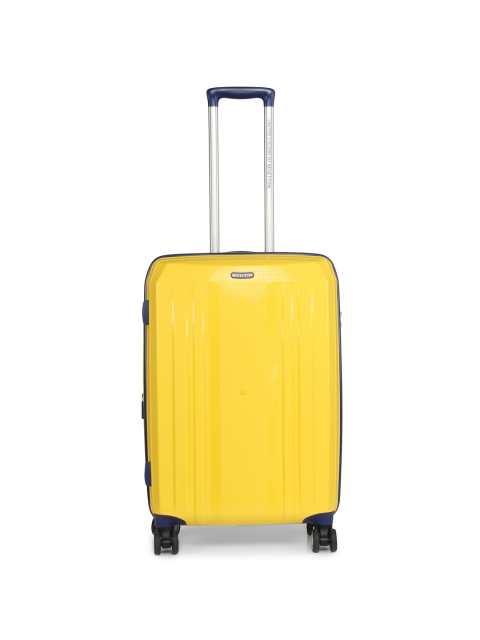 United Colors of Benetton Unisex Yellow Medium Trolley Suitcase