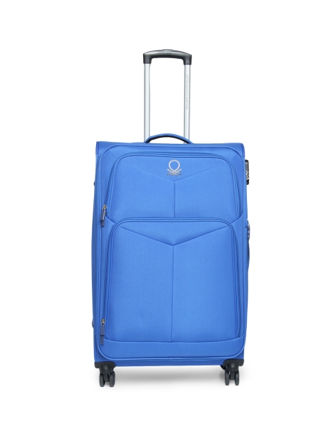 United Colors of Benetton Unisex Blue Large Trolley Suitcase