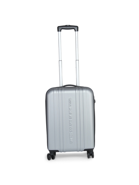 United Colors of Benetton Unisex Grey Cabin Trolley Suitcase Image