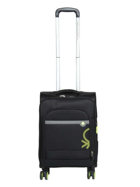 United Colors of Benetton Unisex Black Cabin Trolley Suitcase