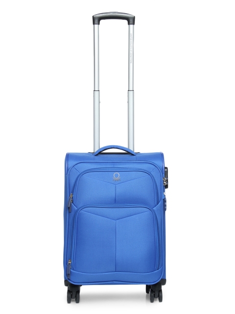 United Colors of Benetton Unisex Blue Cabin Trolley Suitcase