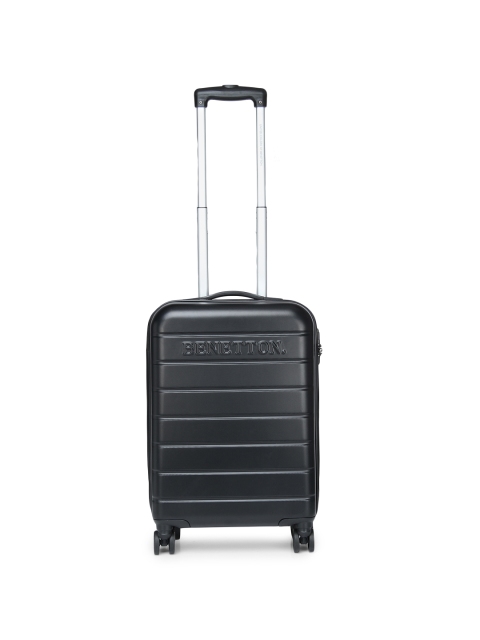 United Colors of Benetton Unisex Black Cabin Trolley Suitcase
