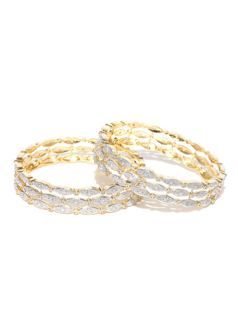 Anouk Set Of 2 Gold-Plated AD Studded Bangles - Image 4
