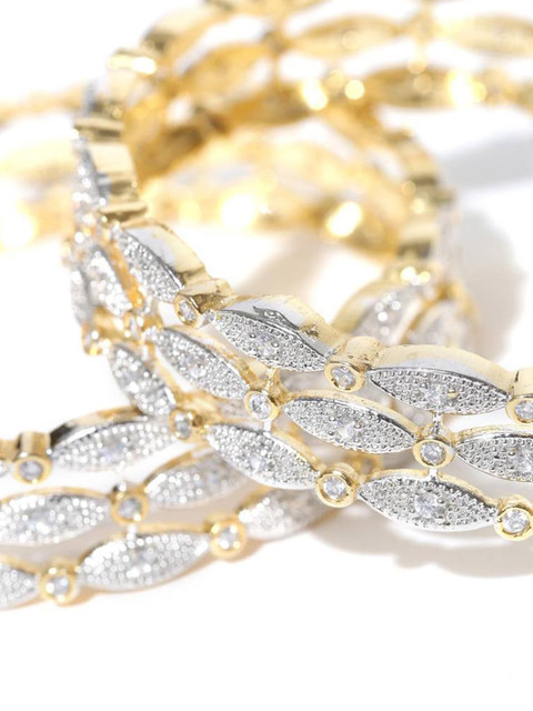 Anouk Set Of 2 Gold-Plated AD Studded Bangles - Image 5