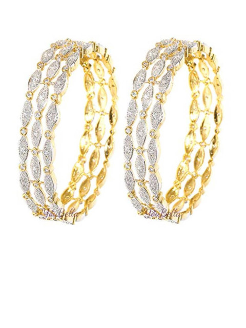 Anouk Set Of 2 Gold-Plated AD Studded Bangles - Image 3