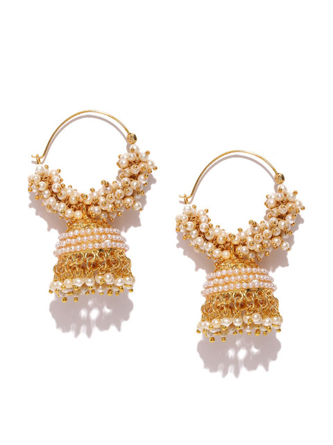 Anouk Gold-Plated Dome Shaped Jhumkas