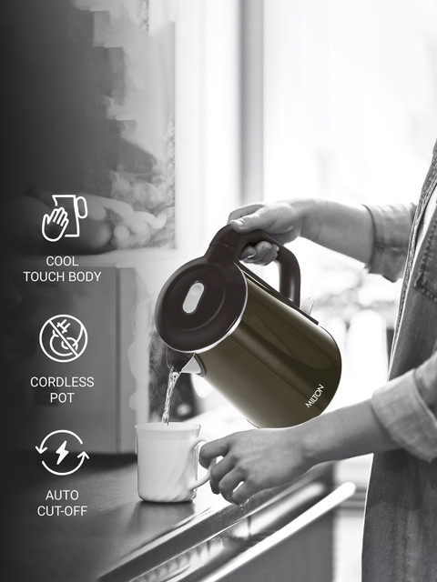 Milton Hagen Black Stainless Steel Double Walled Electric Kettle 1.8L - Image 2