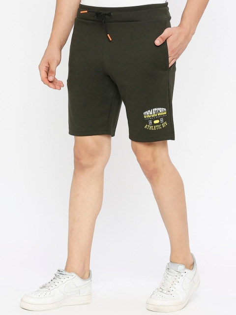 SPYKAR Men Typography Printed Mid Rise Cotton Sports Shorts - Image 3