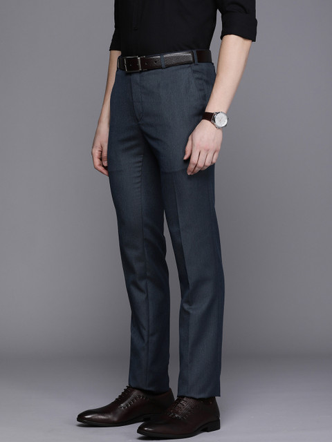 Raymond Men Flat-Front Slim Fit Formal Trousers - Image 2