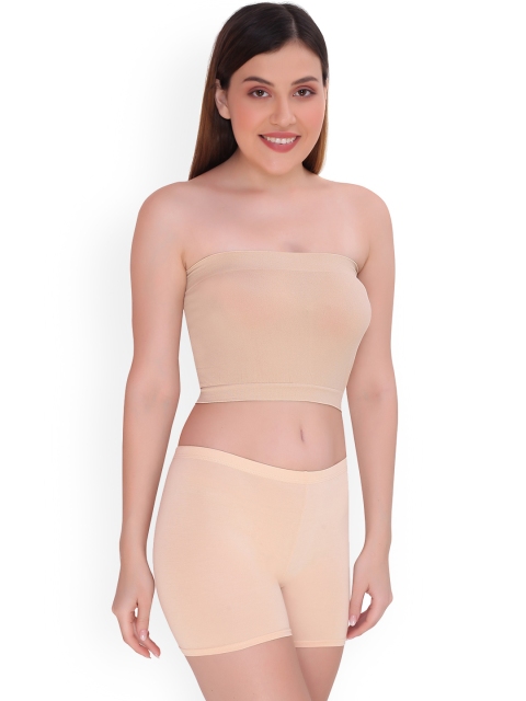 PLUMBURY Women Seamless Mid-Rise Boy Short Brief PL-SHORTS-8083-BG-XS - Image 4