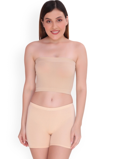 PLUMBURY Women Seamless Mid-Rise Boy Short Brief PL-SHORTS-8083-BG-XS - Image 5