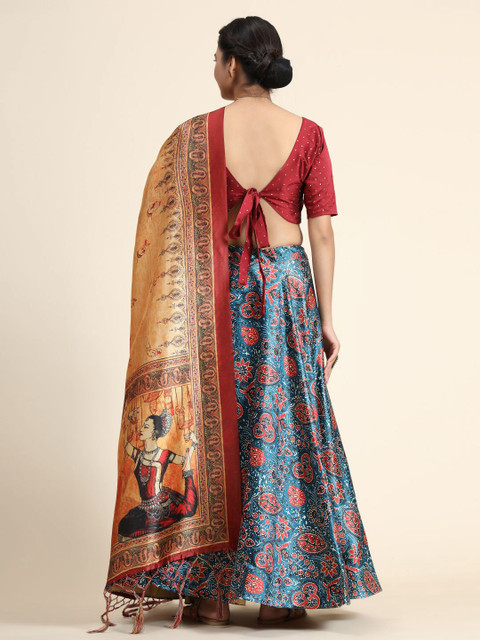 Kaizen TEXO FAB Printed Semi-Stitched Lehenga & Blouse With Dupatta - Image 5