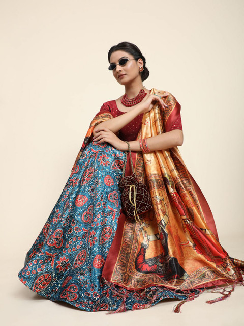Kaizen TEXO FAB Printed Semi-Stitched Lehenga & Blouse With Dupatta - Image 7