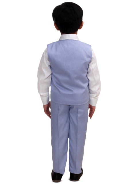 BAESD Boys Solid Shawl Collar Single Breasted 3 Piece Suit - Image 5