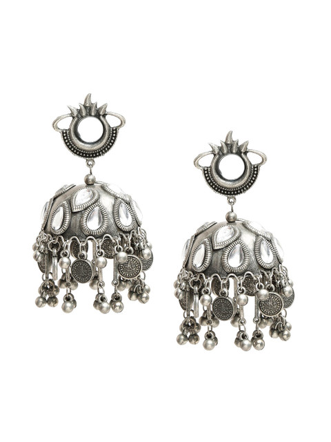 Sangria Textured Jhumka Earrings - Image 2
