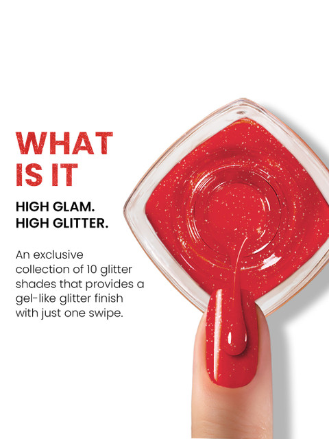 Lakme Glitterati Collection Nail Paint For High Glam & Shine 12ml - Tinkerbell 115 - Image 5