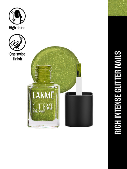 Lakme Glitterati Collection Nail Paint For High Glam & Shine 12ml - Tinkerbell 115 - Image 2