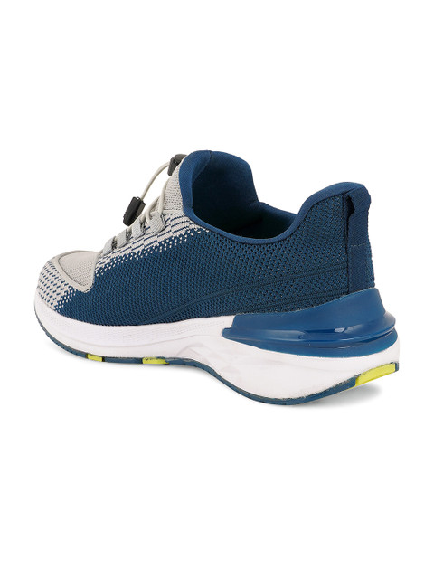 HRX by Hrithik Roshan Men Teal Blue & Grey Flyknit Mesh Marking Training or Gym Shoes - Image 3