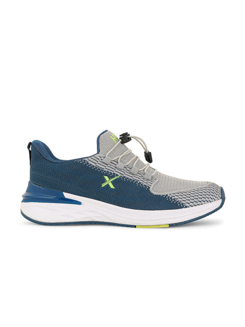 HRX by Hrithik Roshan Men Teal Blue & Grey Flyknit Mesh Marking Training or Gym Shoes - Image 4
