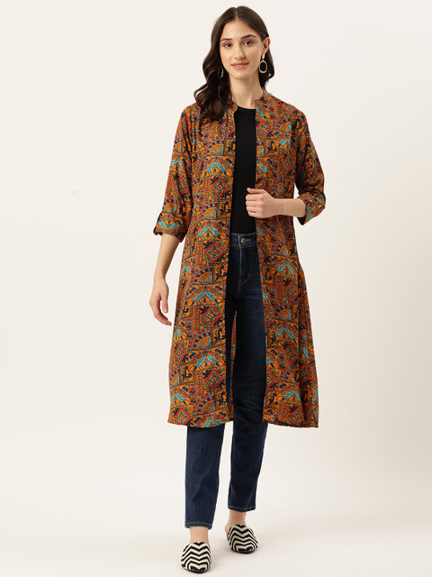 WISSTLER Women Printed Longline Shrug