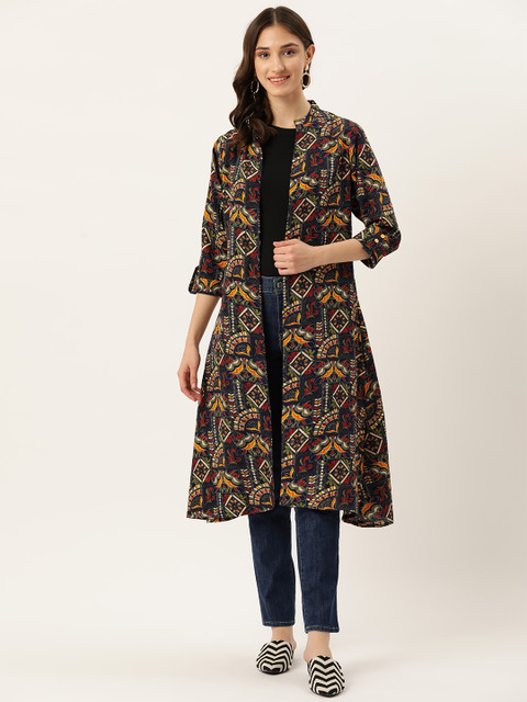 WISSTLER Women Printed Longline Shrug