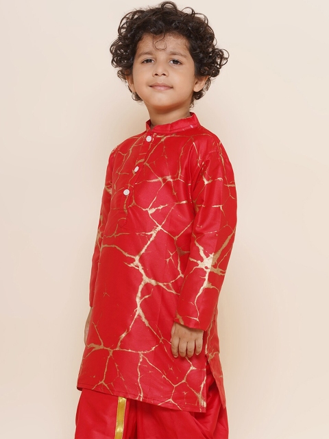Sethukrishna Boys Mandarin Collar Kurta - Image 4