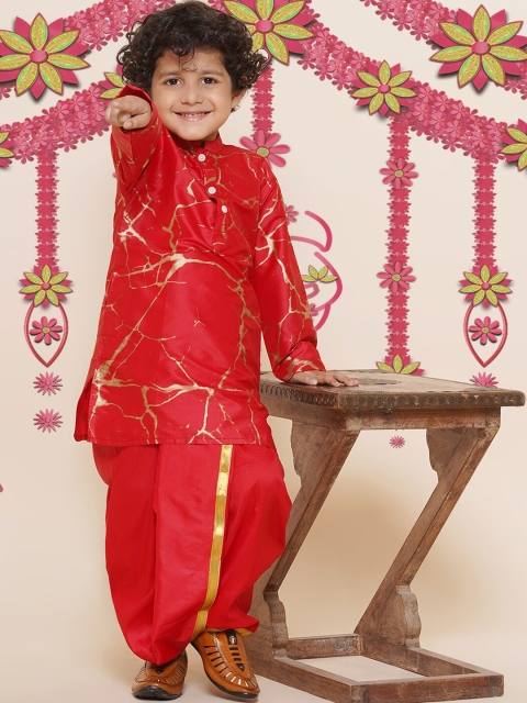 Sethukrishna Boys Mandarin Collar Kurta - Image 6