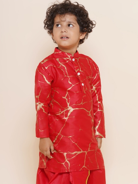 Sethukrishna Boys Mandarin Collar Kurta - Image 3