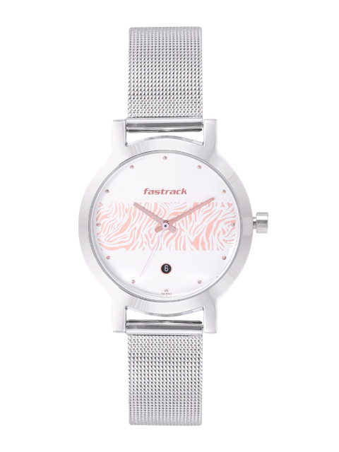 Fastrack Women Printed Dial & Bracelet Style Straps Analogue Watch NR6222SM03