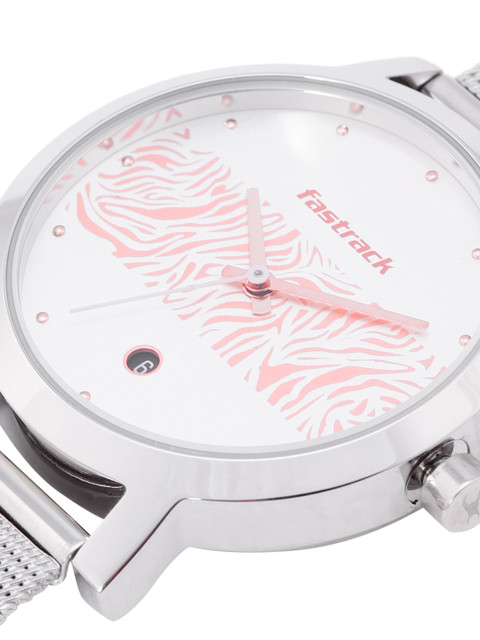 Fastrack Women Printed Dial & Bracelet Style Straps Analogue Watch NR6222SM03 - Image 4