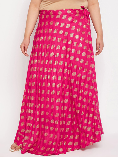 CLORA CREATION PLUS Ethnic Motifs Printed Flared Skirt