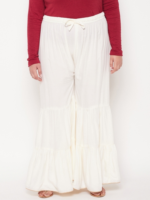 CLORA CREATION PLUS Women Flared Palazzos