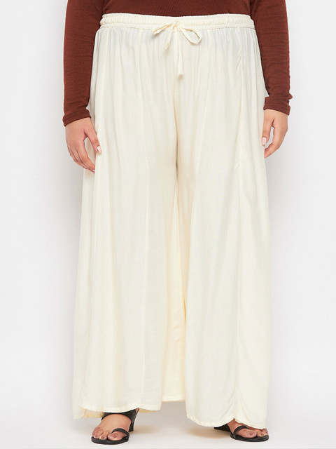 CLORA CREATION PLUS Women Plus Size Flared Palazzos