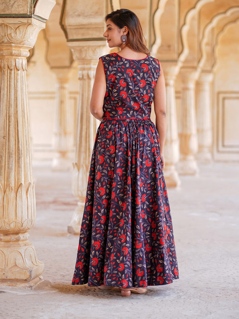 KALINI Floral Printed Ready to Wear Lehenga & Blouse With Dupatta - Image 4
