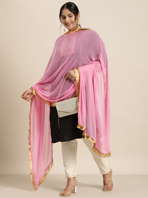 Sztori Solid Fringed Dupatta