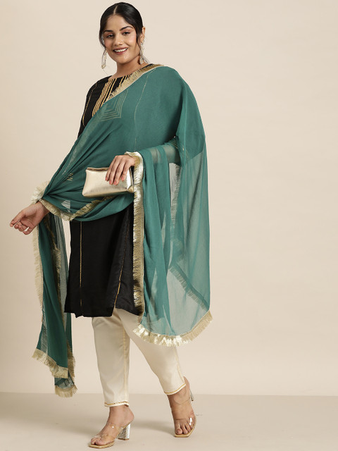 Sztorid Women Solid Fringed Dupatta
