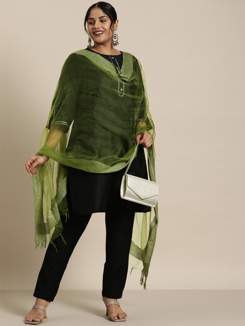 Sztori Semi-Sheer Fringed Dupatta