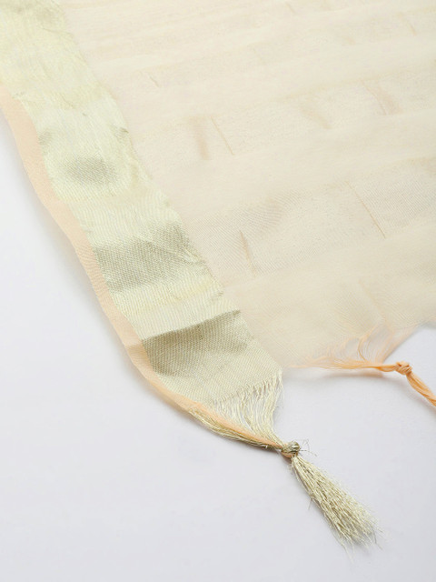 Sztori Ethnic Motifs Woven Design Organza Dupatta - Image 5