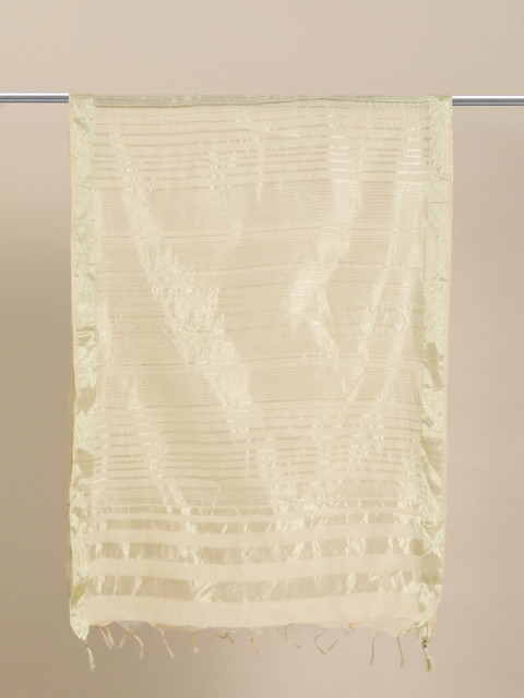 Sztori Ethnic Motifs Woven Design Organza Dupatta - Image 4