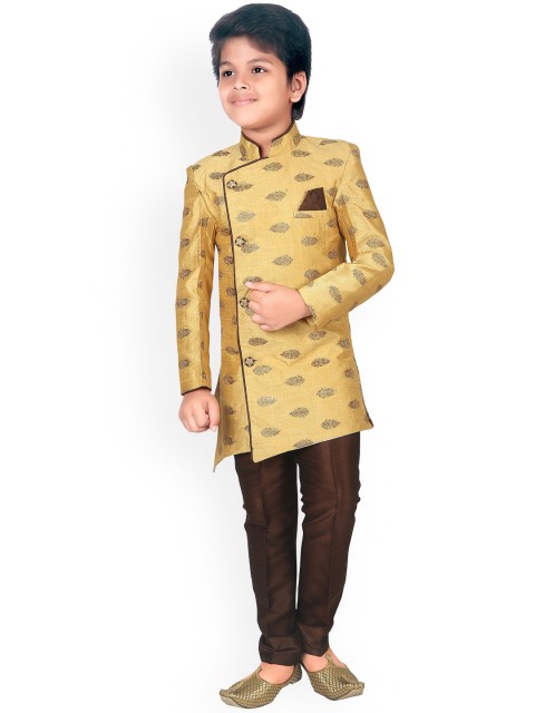BAESD Boys Woven Design Cotton Sherwani
