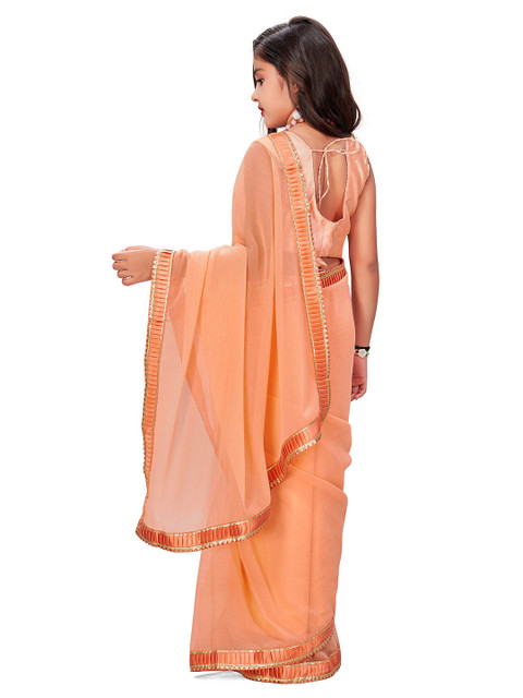 LOOKS AND LIKES Georgette Ready to Wear Saree - Image 4