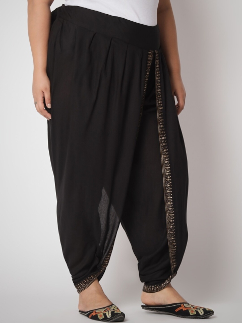 9rasa Women Plus Size Hand Block Printed Dhoti Pants - Image 2