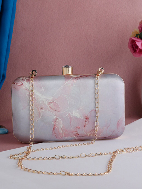 Swisni Water Resistant Printed Box Clutch