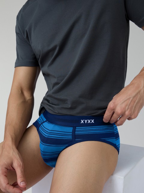 XYXX Men Striped Cotton Basic Briefs XYBRF144 - Image 7