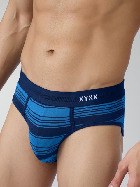XYXX Men Striped Cotton Basic Briefs XYBRF144 - Image 6