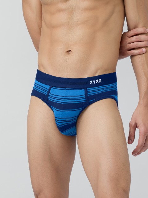 XYXX Men Striped Cotton Basic Briefs XYBRF144 - Image 2