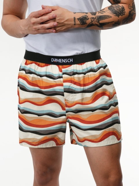 DaMENSCH Men BREEEZE Ultralight Pure Cotton Inner Boxers IB1002-SUNBEG