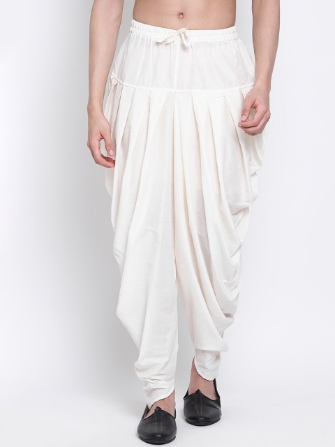 Sanwara Men Art Silk Dhoti with Elasticated Wasitband